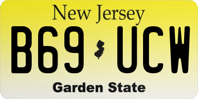 NJ license plate B69UCW