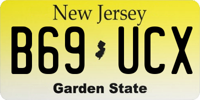 NJ license plate B69UCX