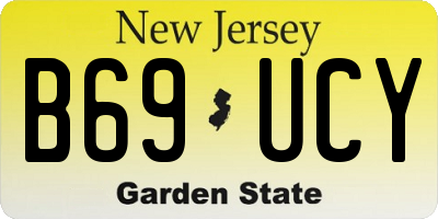 NJ license plate B69UCY