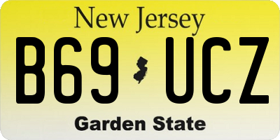 NJ license plate B69UCZ