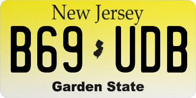 NJ license plate B69UDB