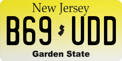 NJ license plate B69UDD