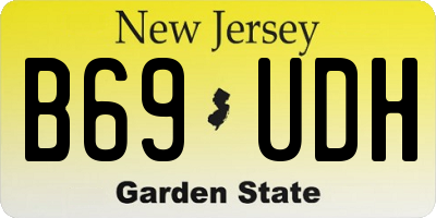 NJ license plate B69UDH