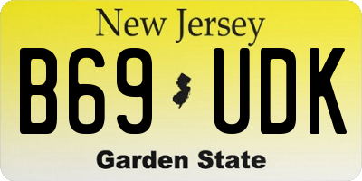 NJ license plate B69UDK