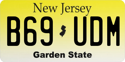 NJ license plate B69UDM