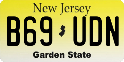 NJ license plate B69UDN