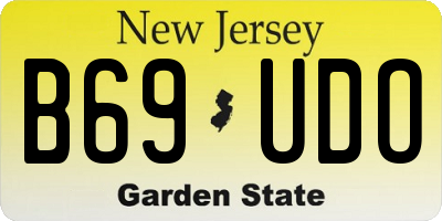 NJ license plate B69UDO