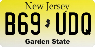 NJ license plate B69UDQ