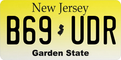 NJ license plate B69UDR
