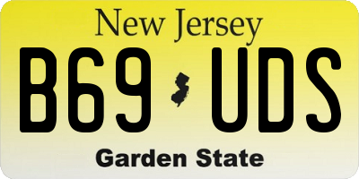 NJ license plate B69UDS