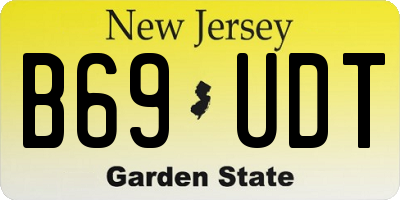 NJ license plate B69UDT