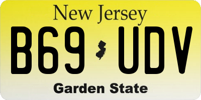 NJ license plate B69UDV