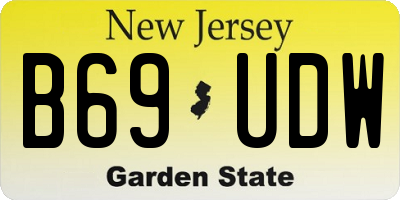 NJ license plate B69UDW