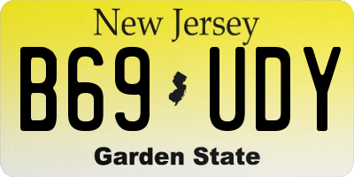 NJ license plate B69UDY