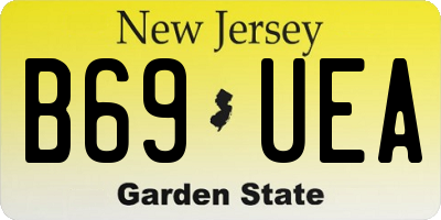 NJ license plate B69UEA