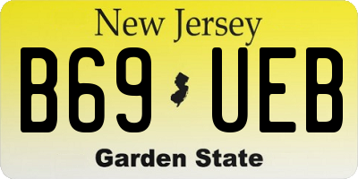NJ license plate B69UEB
