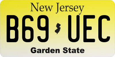 NJ license plate B69UEC
