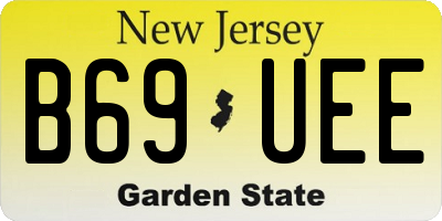 NJ license plate B69UEE