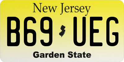 NJ license plate B69UEG