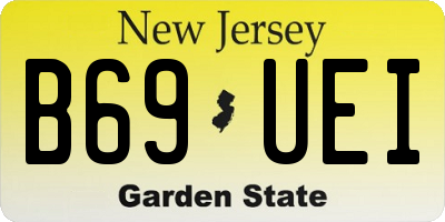 NJ license plate B69UEI