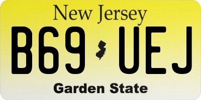 NJ license plate B69UEJ