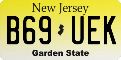 NJ license plate B69UEK