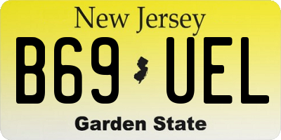 NJ license plate B69UEL