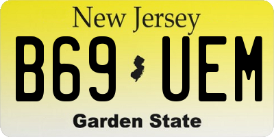 NJ license plate B69UEM