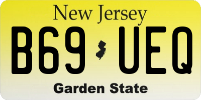 NJ license plate B69UEQ