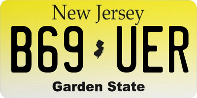 NJ license plate B69UER