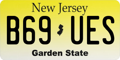 NJ license plate B69UES