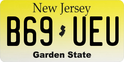 NJ license plate B69UEU