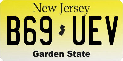NJ license plate B69UEV