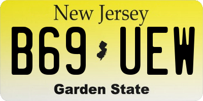 NJ license plate B69UEW