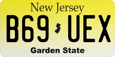 NJ license plate B69UEX