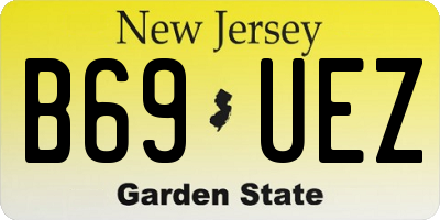 NJ license plate B69UEZ