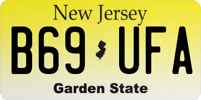 NJ license plate B69UFA