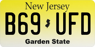 NJ license plate B69UFD