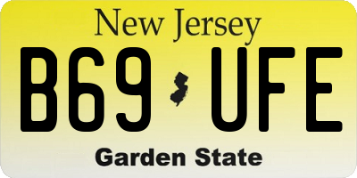 NJ license plate B69UFE