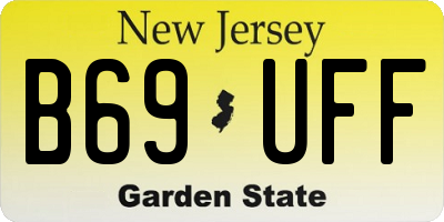 NJ license plate B69UFF