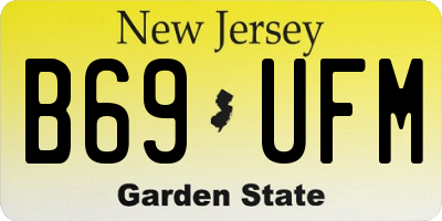 NJ license plate B69UFM