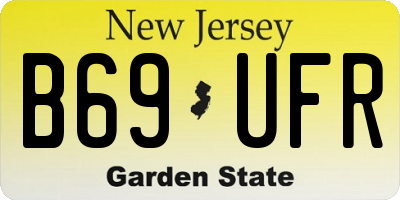 NJ license plate B69UFR