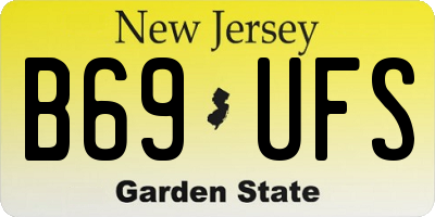 NJ license plate B69UFS