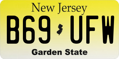 NJ license plate B69UFW