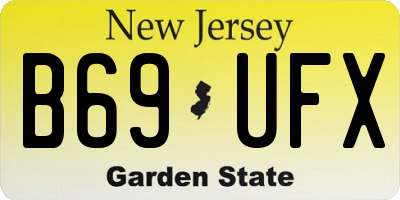 NJ license plate B69UFX