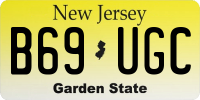 NJ license plate B69UGC