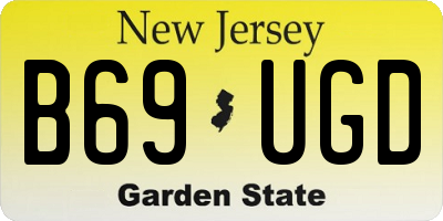 NJ license plate B69UGD