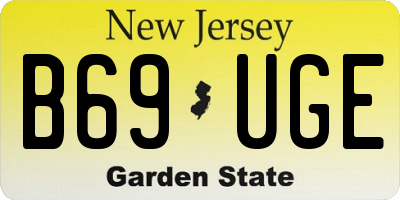 NJ license plate B69UGE