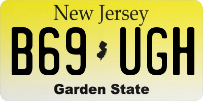 NJ license plate B69UGH