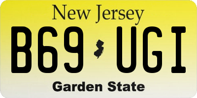NJ license plate B69UGI